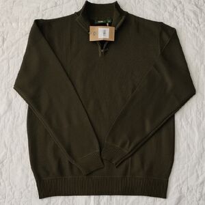 NWT Stillwater Supply Men's Quarter-Zip Olive Knit Sweater - 2XL